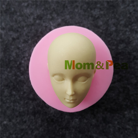 Mom&Pea 1140 Free Shipping Head & Face Silicone mold Cake Decoration Fondant Cake 3D Mold Food Grade ► Photo 1/6