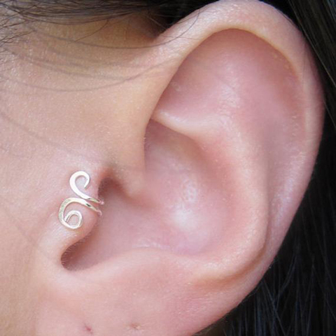 1 Pcs Original  Totem Tragus Clip On Earring For Women Boho Non Piercing Cartilage  Earring boucle d'oreille femme 2022 ► Photo 1/5