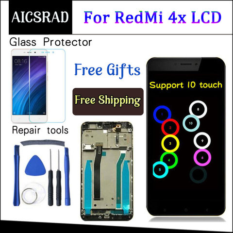 For Xiaomi Redmi 4X LCD Display Touch Screen Digitizer Assembly Replacement With Frame For Xiaomi Redmi 4X Pro Prime 5.0 inches ► Photo 1/5