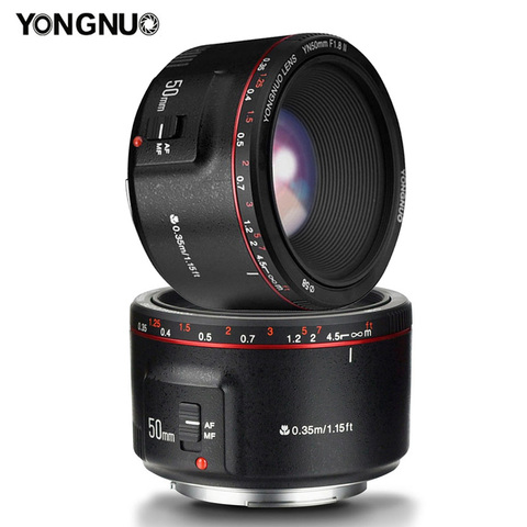 YONGNUO YN50mm F1.8 II Bright Large Aperture AF MF 50mm Standard Prime Lens Auto Focus Metal Mount for Canon DSLR Camera ► Photo 1/6