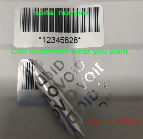 100 Warranty Protection Stickers (30mm x 15mm) Safety Seal Anti-tampering Warranty Unordered Serial Number Label Sticker ► Photo 1/3