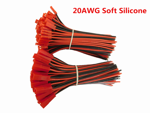 10 pair JST Connector Pigtail Male Female BEC Plug Silicone Cable Wire 200 degree for RC Lipo Battery 22AWG 20AWG 18AWG Wire ► Photo 1/2