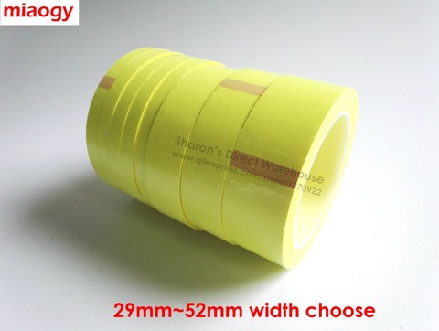 66Meters/roll, 29mm~52mm Wide Sticky Insulating Mylar Tape for Transformer, Motor, Capacitor, Power Coil Wrap, Yellow ► Photo 1/2