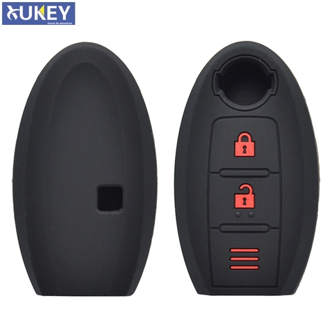 Silicone Remote Key Case For Nissan Qashqai Pulsar March 370Z Micra Juke Note Tiida Wingroad NV200 Leaf Cube Fob Shell Cover ► Photo 1/6