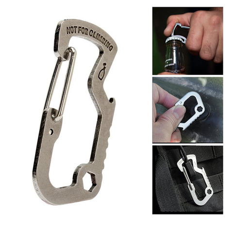 Mountain Multipurpose Camp Carabiner Multifunction Quickdraw Tool Buckle Hike OutdoorGadget Hang Multi Climb Mountaineer Travel ► Photo 1/1