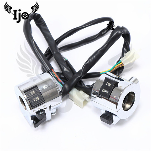 brand chrome silver 25MM moto switches motorbike handlebar controller for vespa piaggio scooter switch motorcycle accessories ► Photo 1/6
