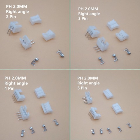 20 sets 2-12pin 2.0mm Pitch PH 2.0 Terminal/Housing/Right Angle Pin Header Connector Wire Connectors Adaptor Kit PH2.0 ► Photo 1/1