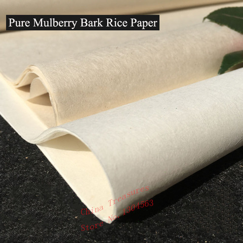 10 sheets/lot,Very thin Pure Mulberry Bark Paper,Chinese Rice Paper Calligrpahy Painting Xuan Paper Handmade Xuan Zhi Semi-raw ► Photo 1/6