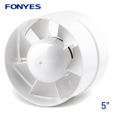 5 inch inline duct fan ventilator air extractor fan ducted exhaust fan ceiling ventilation for bathroom toilet 125mm 220V ► Photo 1/6