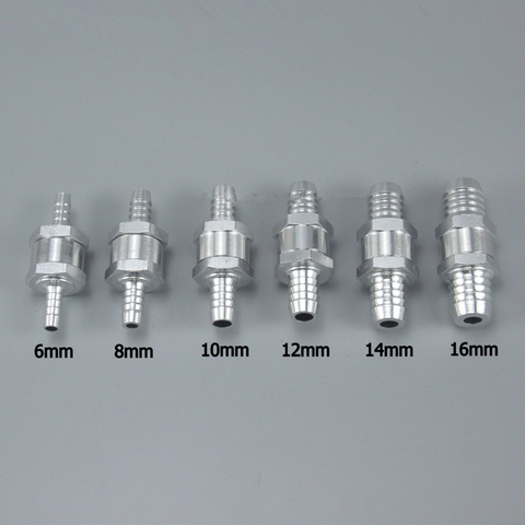 1Pc 6/8/10/12/14/16mm Aluminium Alloy Fuel Non Return Check Valve One Way Fit Carburettor free shipping ► Photo 1/6