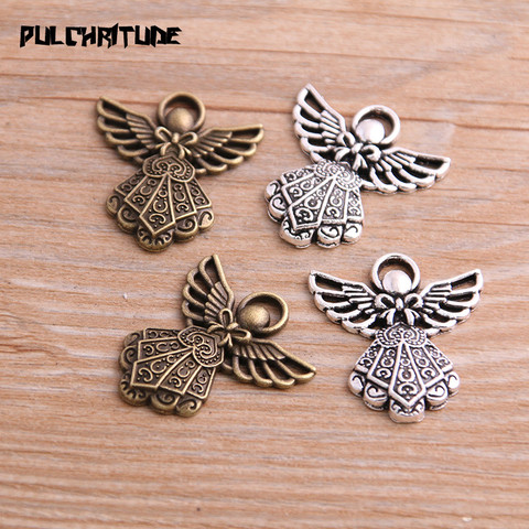  10pcs 23*26mm Metal Alloy Two Color Angel Charms Girl Pendants For Jewelry Making DIY Handmade Craft ► Photo 1/6