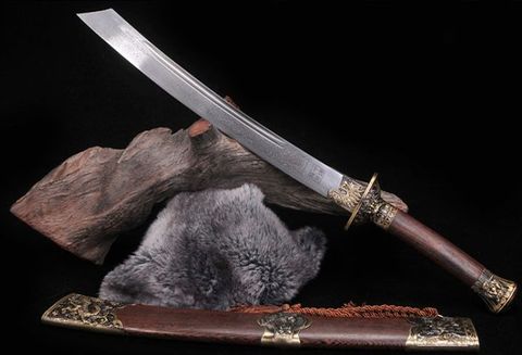 High Quality Dragon Tiger Broadsword Dao Sword Sharp Damascus Steel Blade DaDao