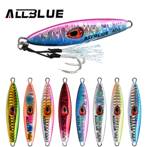 ALLBLUE Lucky Jack Slow Metal Jig 28G 40G Artificial Bait Off Shore Fishing Lure Casting Jigging Spoon Lead Fish Fishing Tackle ► Photo 1/6