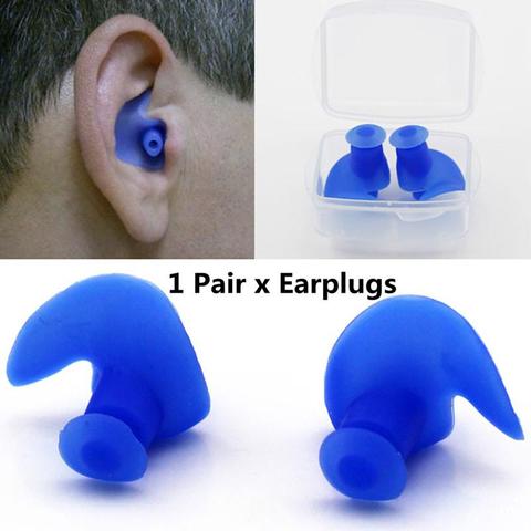 Mounchain 1 Pair Soft Ear Plugs Environmental Silicone Waterproof Dust-Proof Earplugs Diving Water Sports Swimming Accessories ► Photo 1/6