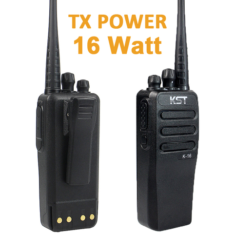 16W Real Power Mobile Two Way Radio DC12V Walkie Talkie KST K16 10KM long range Portable FM transceiver with 4000Mah battery ► Photo 1/6