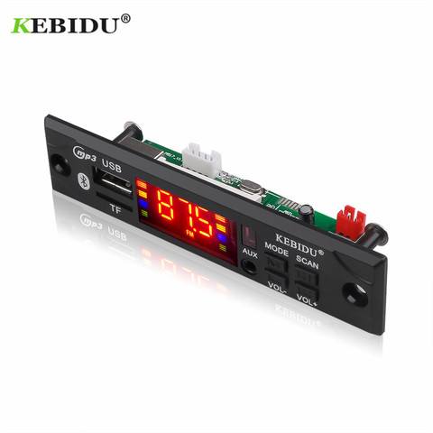 Kebidu Car Audio USB TF FM Radio Module Wireless Bluetooth 5V 12V MP3 WMA Decoder Board MP3 Player with Remote Control For Car ► Photo 1/6