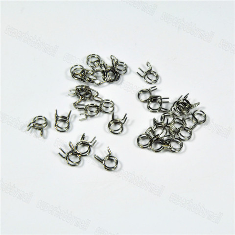 10pcs/set Fuel Line Oil Air Tube Clamp Hose Spring Clip Fastener 6mm For RC Fuel Model Accessories ► Photo 1/6