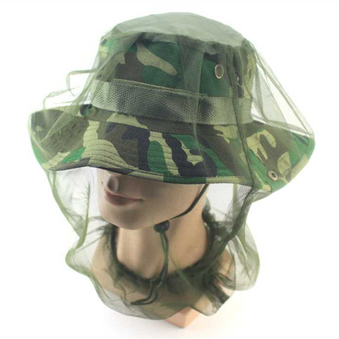 Anti-mosquito cover mosquito net cap travel camping net cap mosquito insect hat insect net head net face protection net ► Photo 1/6