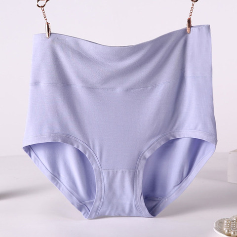 V001 4Pcs/Lot High Waist Plus Size Lenceria Briefs For Women Bamboo Fiber Panties Seamless Lingerie Underwear Bragas Mujer ► Photo 1/6