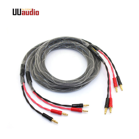 2PCS/pair High Quality HIFI Speaker Cable / Banana to Banana Type Monster Audio Cable/ 1m 2m 3m 5m ► Photo 1/5