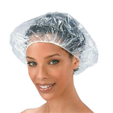 20pcs Disposable Hat Hotel One-Off Elastic Shower Bathing Cap Clear Hair Salon Bathroom Products ► Photo 1/6