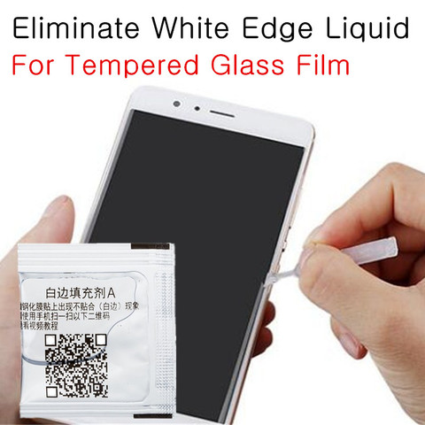 Tempered Glass Eliminate Liquid Glue For Phone White Arc Edge Screen Protector Filler Border Fill oil Revising Liquid with Brush ► Photo 1/6