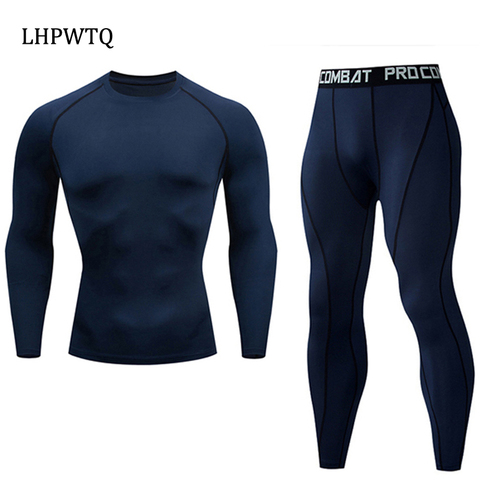 Quick Dry Men's   Thermal underwear Sets  Running Compression Sport Suits Basketball Tights Clothes Gym Fitness Jogging Sportswe ► Photo 1/6