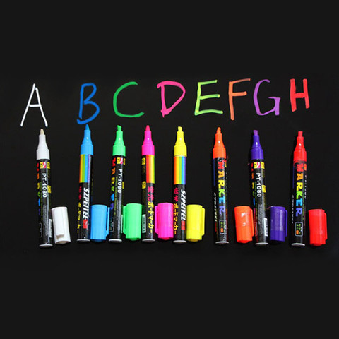 8 Color Erasable Liquid Chalk Highlighter Fluorescent Neon Marker Pen LED  Writing Board Glass Window Art