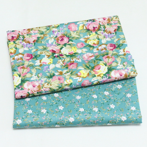 Blue flower Series 100% cotton Twill Fabric for Patchwork Cloth,DIY Sewing Quilting Fat Quarters Material For Baby&Child ► Photo 1/4
