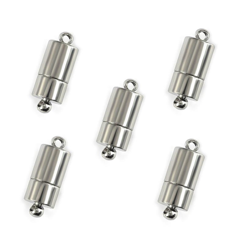 10psc Ball Cylindrical Magnetic Clasps for Necklace Buckle Finding Crafts 