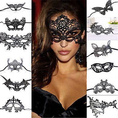 Sexy Women Lace Eye Mask Masquerade Ball Prom Halloween Costume Play Accessories ► Photo 1/6