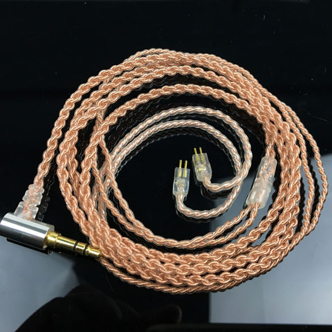 New 0.78mm 2 Pin Rose Gold Single Crystal Copper Upgrade Cable For Weston 1964 UE3X UE18  W4R Earphone Headset For iphone xr ► Photo 1/1