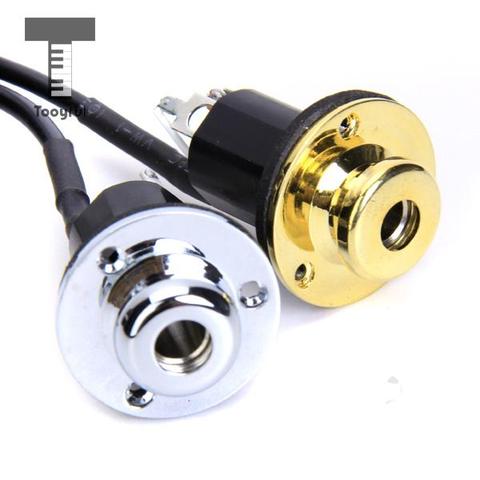 Tooyful High Quality 1Pc Chrome/Golden End Pin Jack Socket for Professional Acoustic Guitar Pickup Strap Endpin Replacement Acce ► Photo 1/6