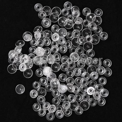50 Set Clear KAM Resin Snap Buttons Plastic Snaps Fasteners Press Studs Size 16 T3 Caps ► Photo 1/6