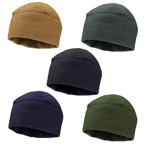 Men Women Unisex Winter Solid Color Soft Warm Watch Cap Polar Fleece Thickened Military Beanie Hat Windproof Outdoor Headwear ► Photo 1/6