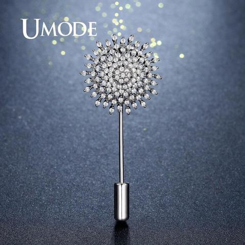 UMODE Sun Flower Brooches for Women Wedding Bridal Jewelry Birthday Party Clothing Accessories Fashion Brooch Zircon Pins UX0009 ► Photo 1/5
