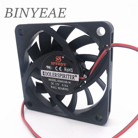 Ball bearing 6010 60MM 60x60x10MM DC12V Ultra-thin cooling fan Comptuter CPU Cooling fan with usb 2pin ► Photo 1/6