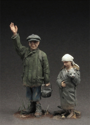1/35 Resin Figures  Model Kits WW2 Soviet children Unassembled unpainted ► Photo 1/5