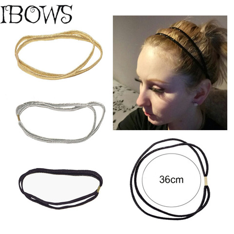 3Pcs/lot Women Glitter Elastic Headband High Quality Bling Double Hairband For Girls Headband Hair Hoop Hair Accessories ► Photo 1/5