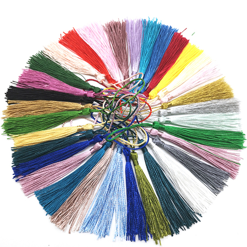 32PCS/Pack mixed color 7cm Hanging rope Silk Tassels fringe sewing bang tassel trim key tassels for DIY Embellish curtain access ► Photo 1/6