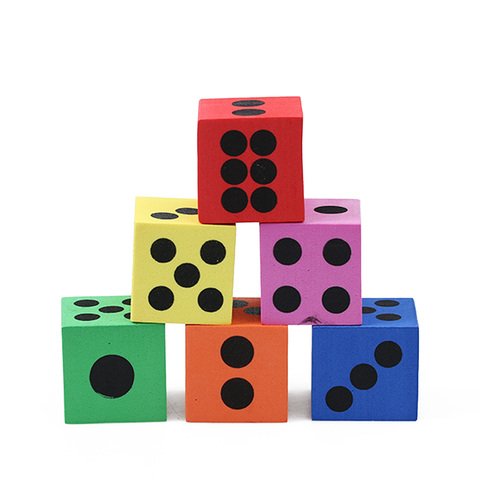 2 Pcs Soft Foam Dot Maths Dice Baby Toys Multicolor Cute Mini Soft Maths Learning Resources Learning Educational Math Toys ► Photo 1/6