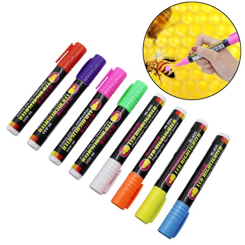 2 Pcs Queen Bee Tools 8 Colors Plastic Bee Queen Marker Pen Mark Paint Tool Bee Keeping Tools ► Photo 1/1