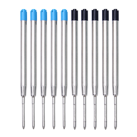 10 pcs/lot Roller Ballpoint Pen Refill Medium Nib Blue Black Color Ink Ball Pens Refill for School Office Writing Stationery ► Photo 1/6