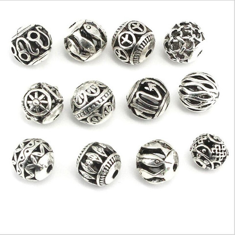 10pcs Hole 2mm,Tibetan Silver Spacer Beads for Jewelry Making DIY Handmade Charm Beads Bracelet Necklace Jewelry Findings ► Photo 1/6