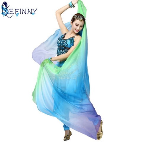 Novelty Gradient Veil Shawl Face shawl wrap  Scarf Fashion  Women Dance Belly Bollywood Costume Silk-like ► Photo 1/6