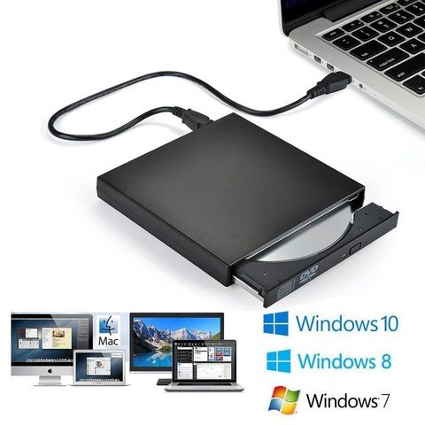 Slim External Optical Drive USB 2.0 DVD Combo DVD ROM Player CD-RW Burner Writer Plug and Play For Macbook Laptop Desktop PC ► Photo 1/6