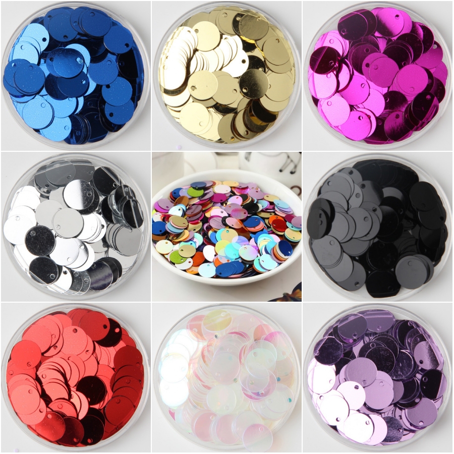 2000 Flat Round loose sequins Paillettes Top Hole 10mm sewing Wedding 