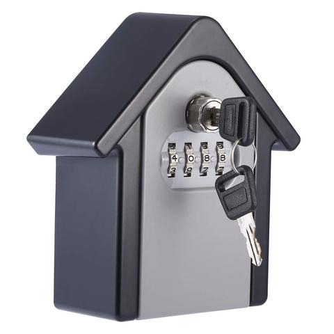 Keybox Lock Key Safe Box Outdoor Wall Mount Combination Password Lock Hidden Keys Storage Box Security Safes For Home Office ► Photo 1/6