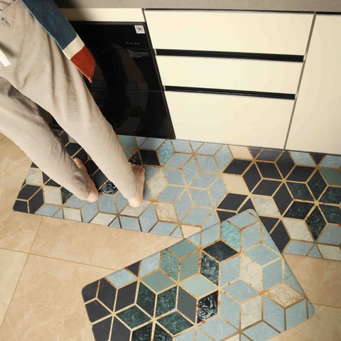 Quality Kitchen Carpets PVC Leather Floor Mats Large Floor Carpets Doormats Bedroom Tatami Waterproof Oilproof Kitchen Rugs ► Photo 1/6