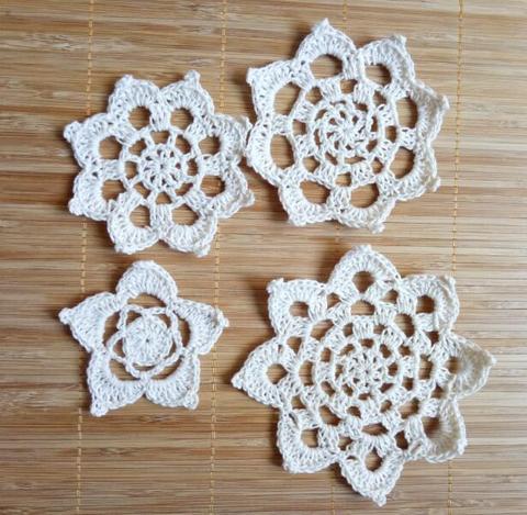 Vintage lace cotton table place mat cloth crochet placemat tea coffee round pad Christmas dining coaster cup mug doily kitchen ► Photo 1/4